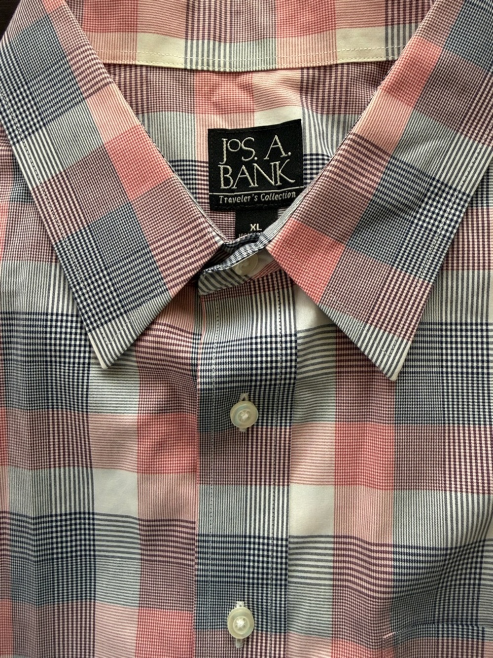 JOS. A. BANK PLAID PATTERN BUTTON-DOWN LONG SLEEVE SHIRT SIZE XL🌟EUC🌟